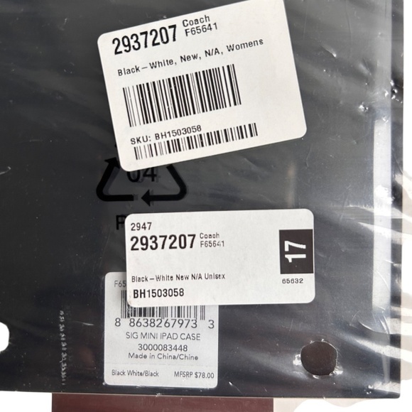 NWT Coach Signature Mini iPad Case F65641 - Picture 4 of 5